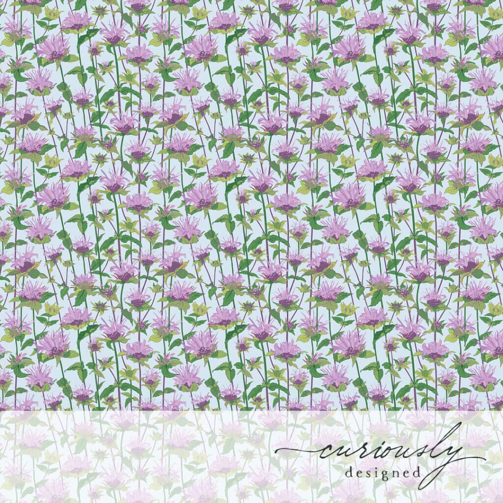 Bee Balm Pattern - Curiously Designed
